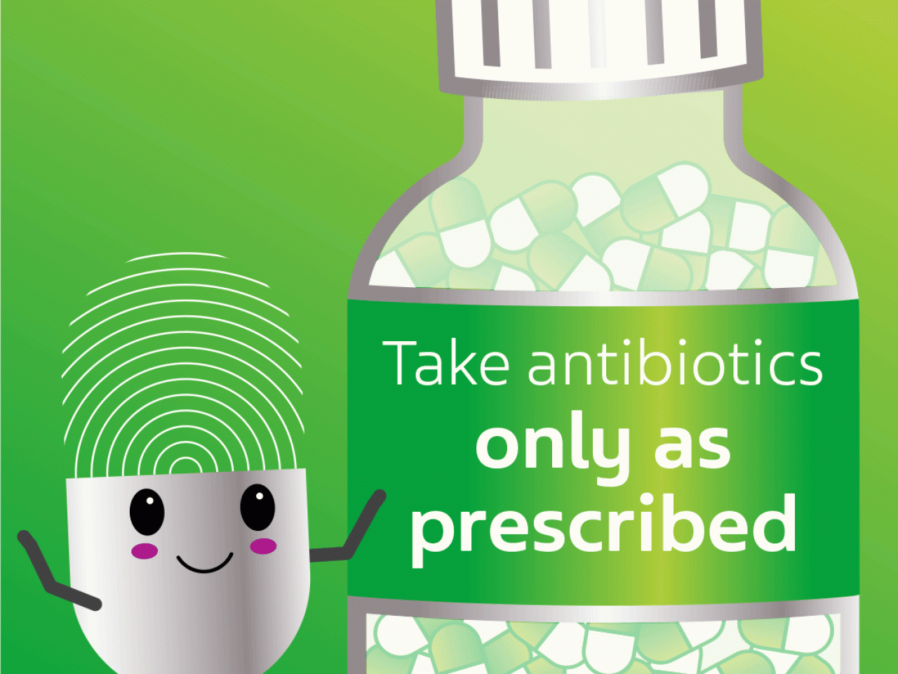 "Take antibiotics only as prescribed) 