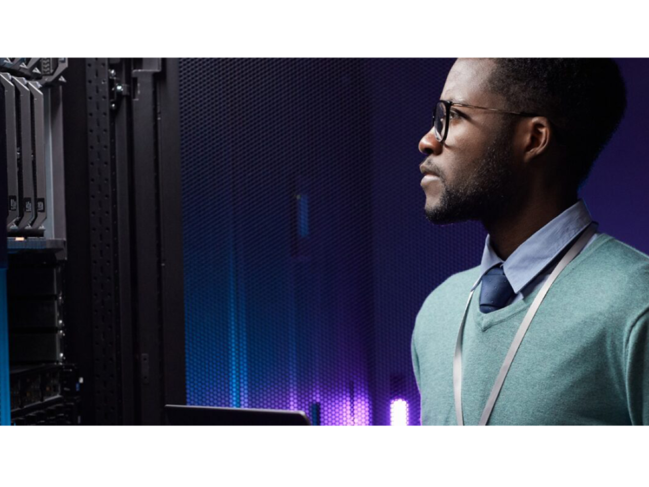 person looking at a computer