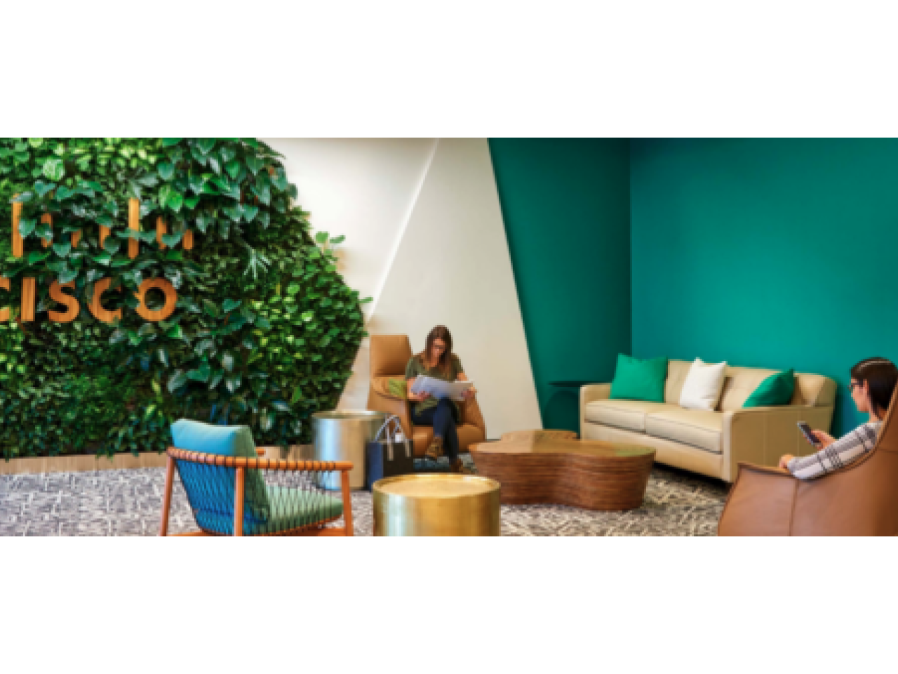 office space with Cisco logo