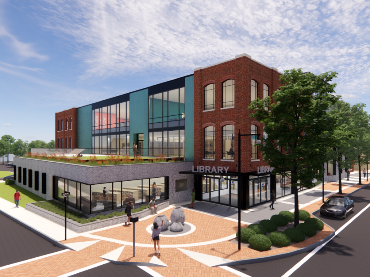 rendering of library