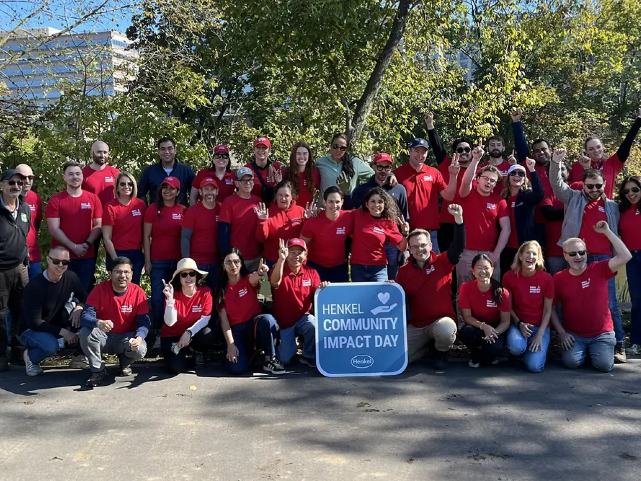 Group of Henkel employees posing