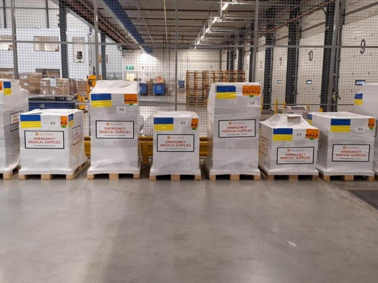 The first donation from Direct Relief’s German subsidiary arrived in Lviv Ukraine on Nov 1, 2025, with antibiotics from Bayer.  