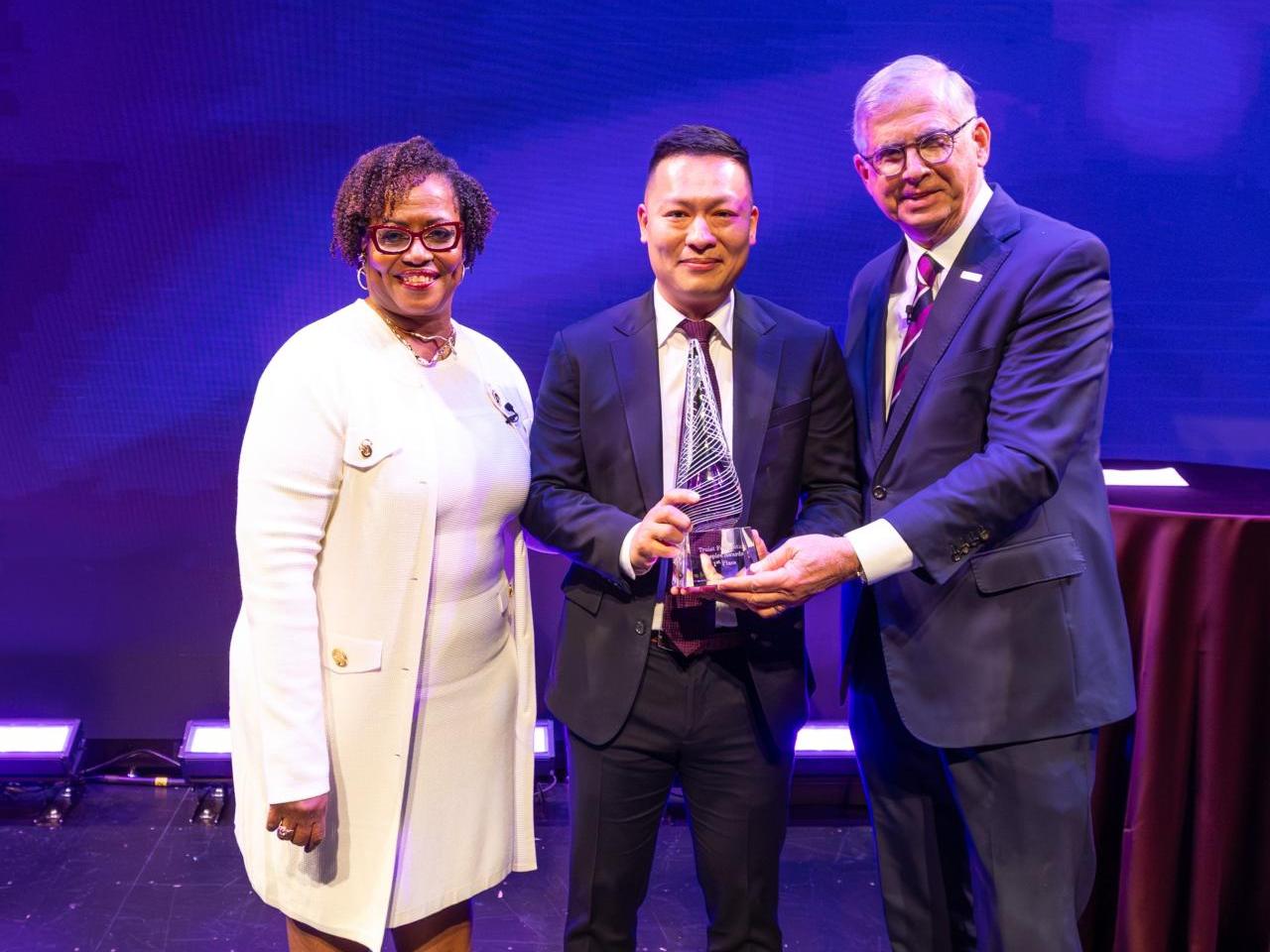 Inspire Awards: accepting an award