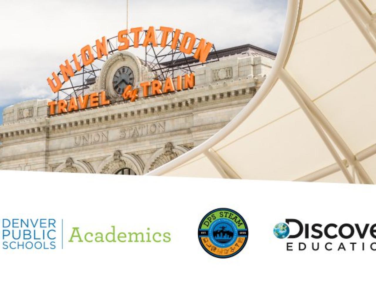 Denver Public Schools and Discovery Education logos