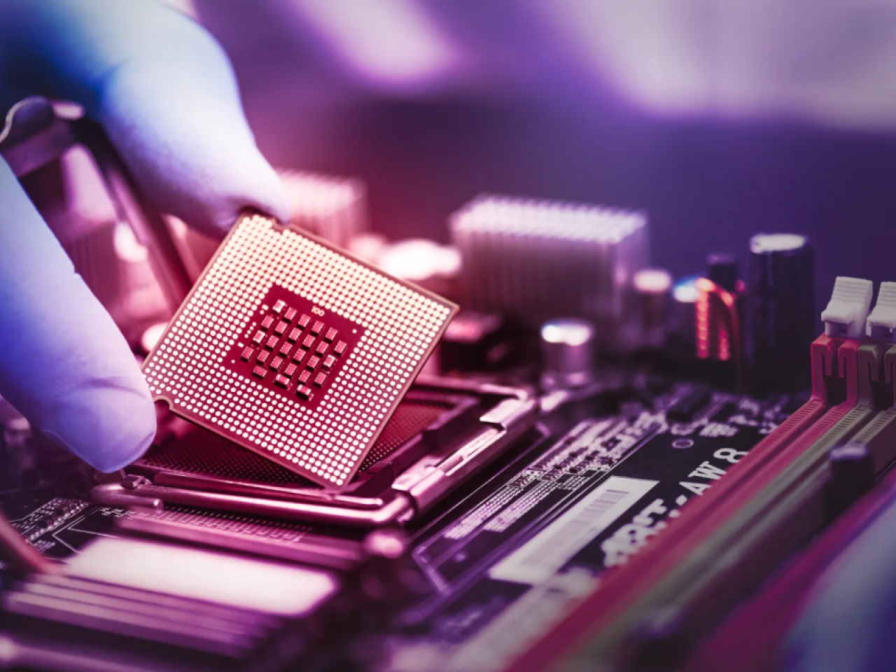 Inserting a chip into electronics