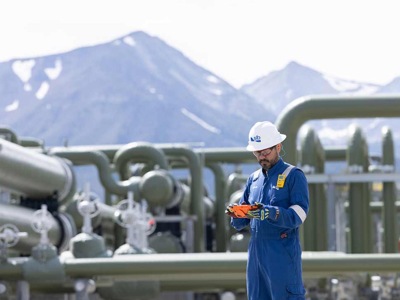 A technician at work