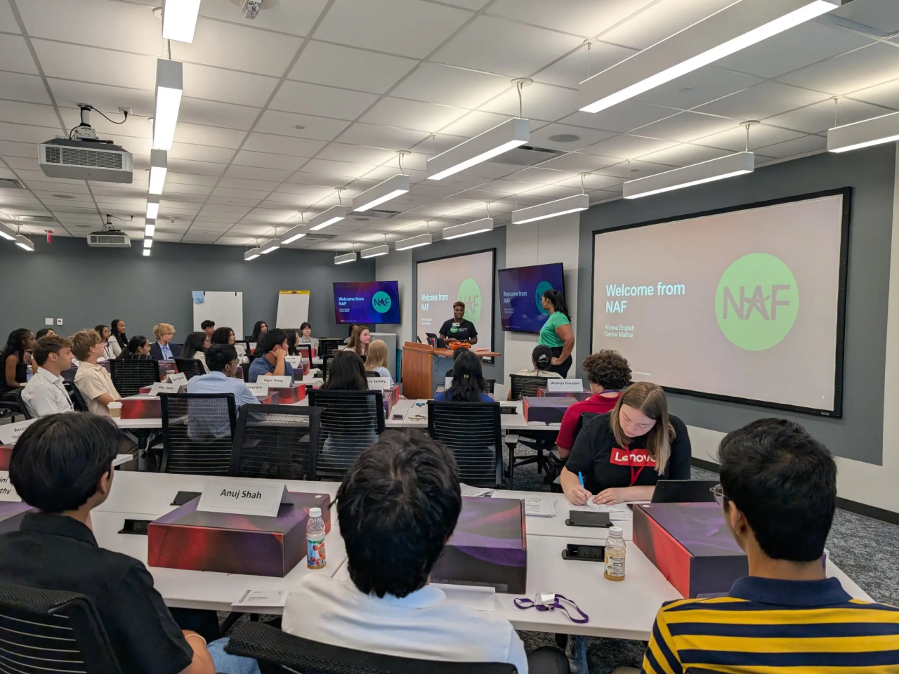 Students in a classroom