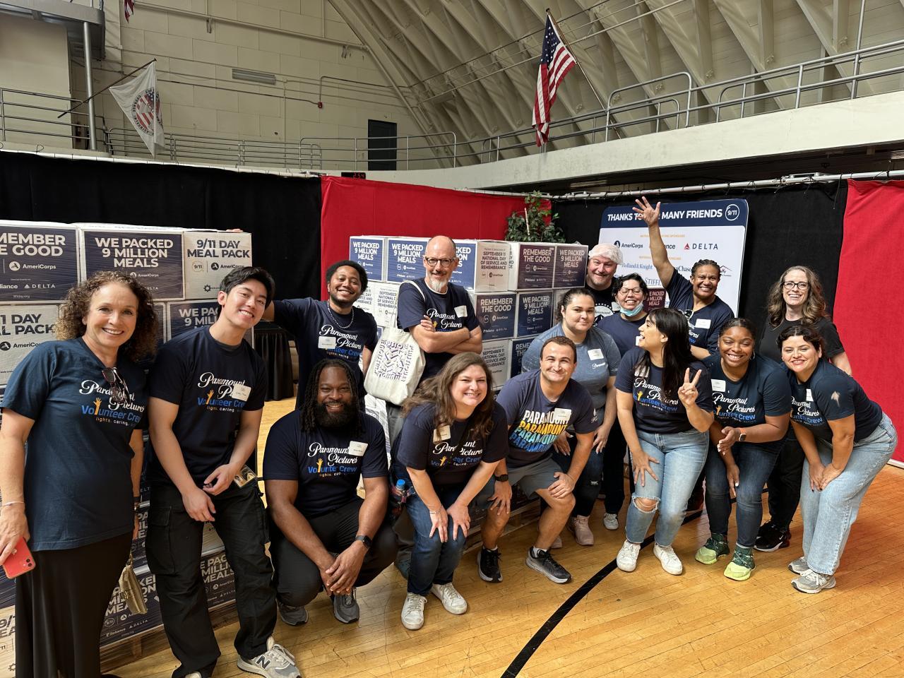 Volunteers posing for a photo