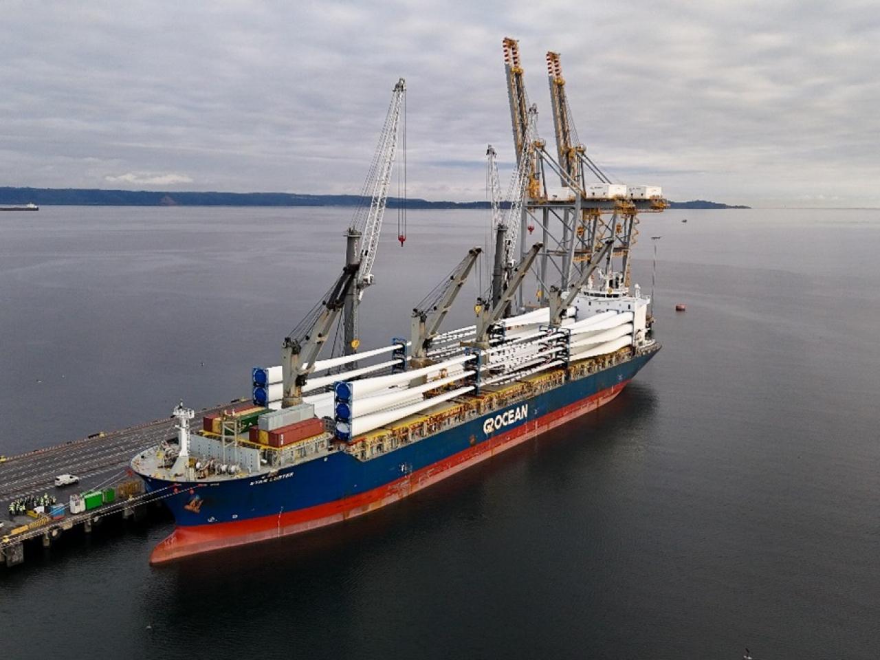 Ship being loaded