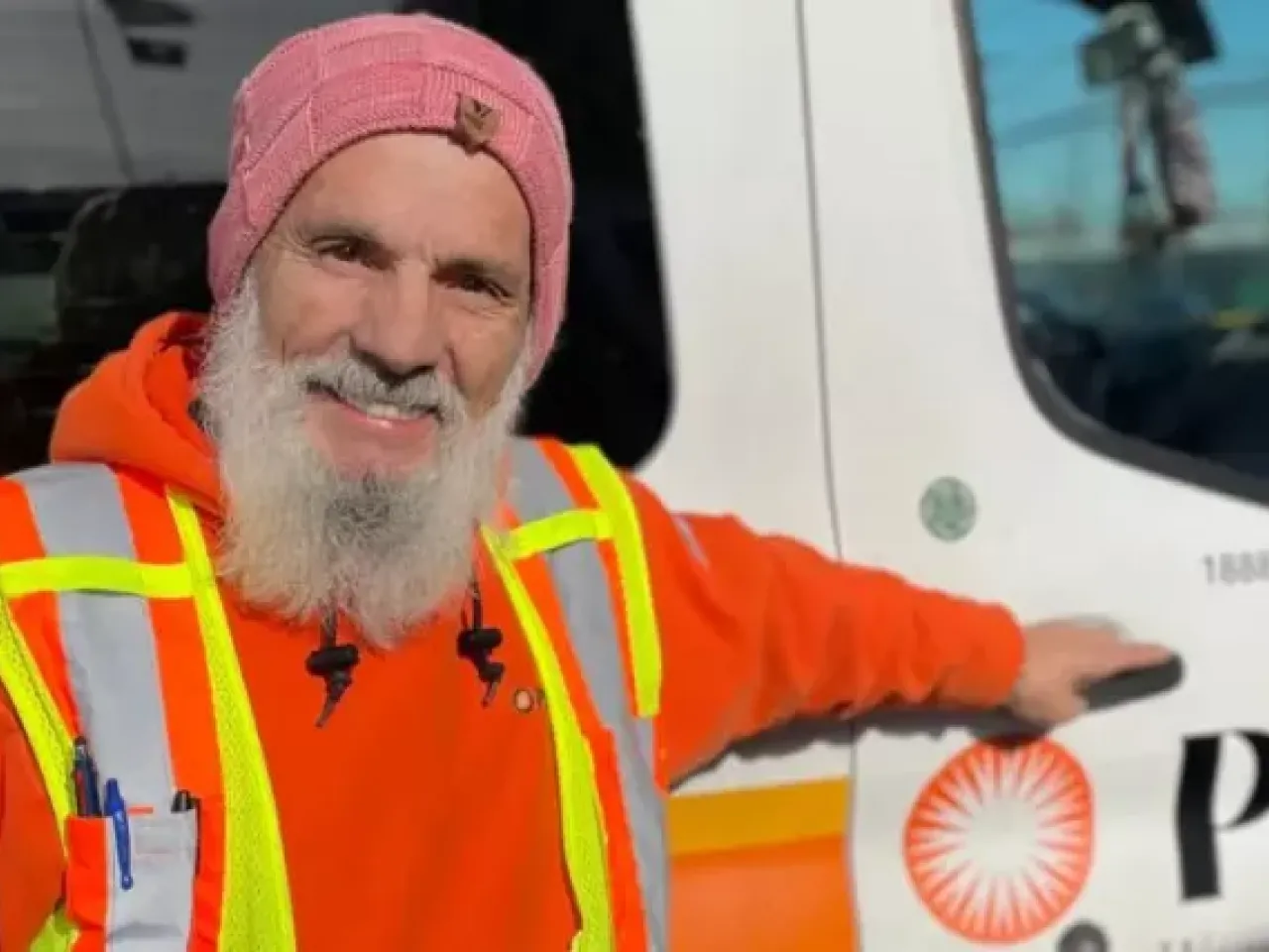Paul Manzi in front of his truck