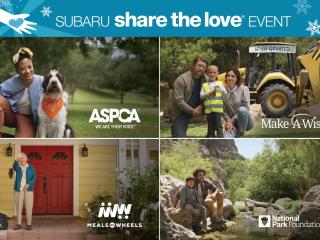 Subaru share the love event collage
