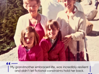 Alison Lewis with her grandmother, mother and sister