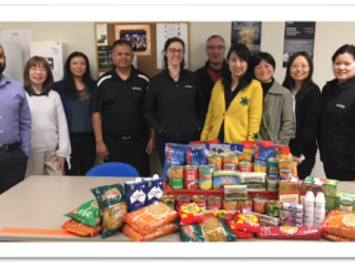 Arrow employees donated food in Sydney Australia