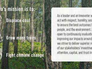 Enviva's mission is to: Displace Coal, Grow More Trees, Fight Climate Change