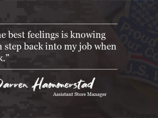 One of the best feelings is knowing that I can step back into my job when I get back. Darren Hamenerstad