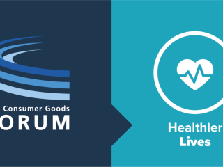Consumer Goods Forum and Healthier Lives logos