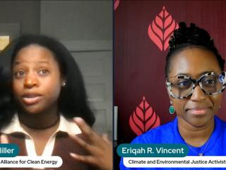 Janet Miller and Eriqah Vincent discuss electric vehicles and equity