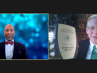 John Taylor receiving award virtually