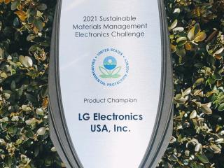 "2021 Sustainable Materials Management Electronics Challenge, Product Campion, LG Electronics USA, Inc."