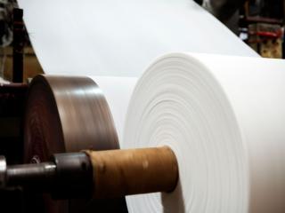 Photo of a paper press wheel