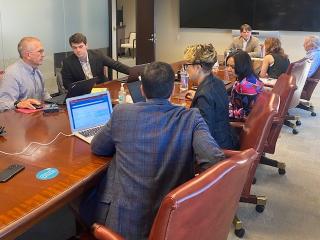 meeting in conference room