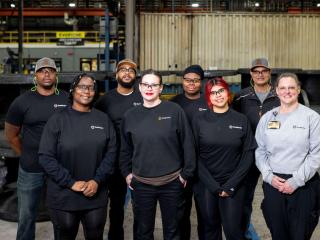 Group photo of team members at Southwire's MC Plant