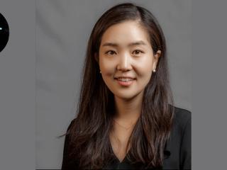 Vicki Jung, a grey background