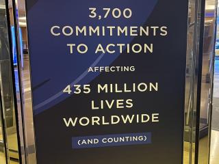 "3,700 commitments to action affecting 435 million lives worldwide"
