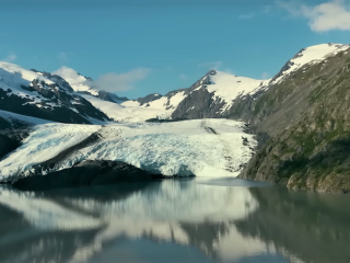Mountains and lake
