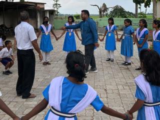 students in a circle
