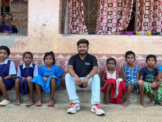students with teacher