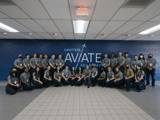 Students at Aviate Academy pose for a class photo