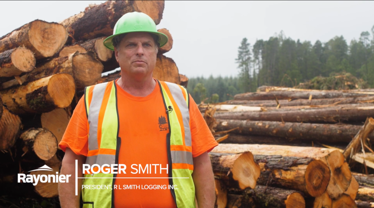 Roger Smith, above, is a longtime Rayonier logger whose family has worked in logging for almost 100 years.