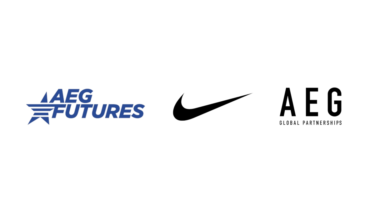 AEG, NIKE AND AEG GLOBAL PARTNERSHIPS LOGO