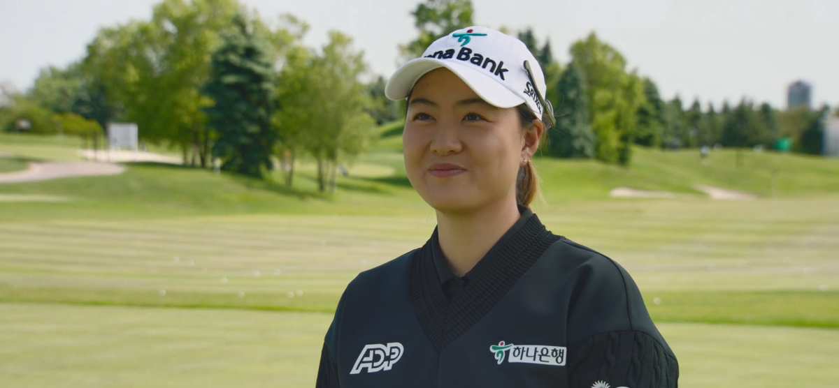 Minjee Lee on a golf course.