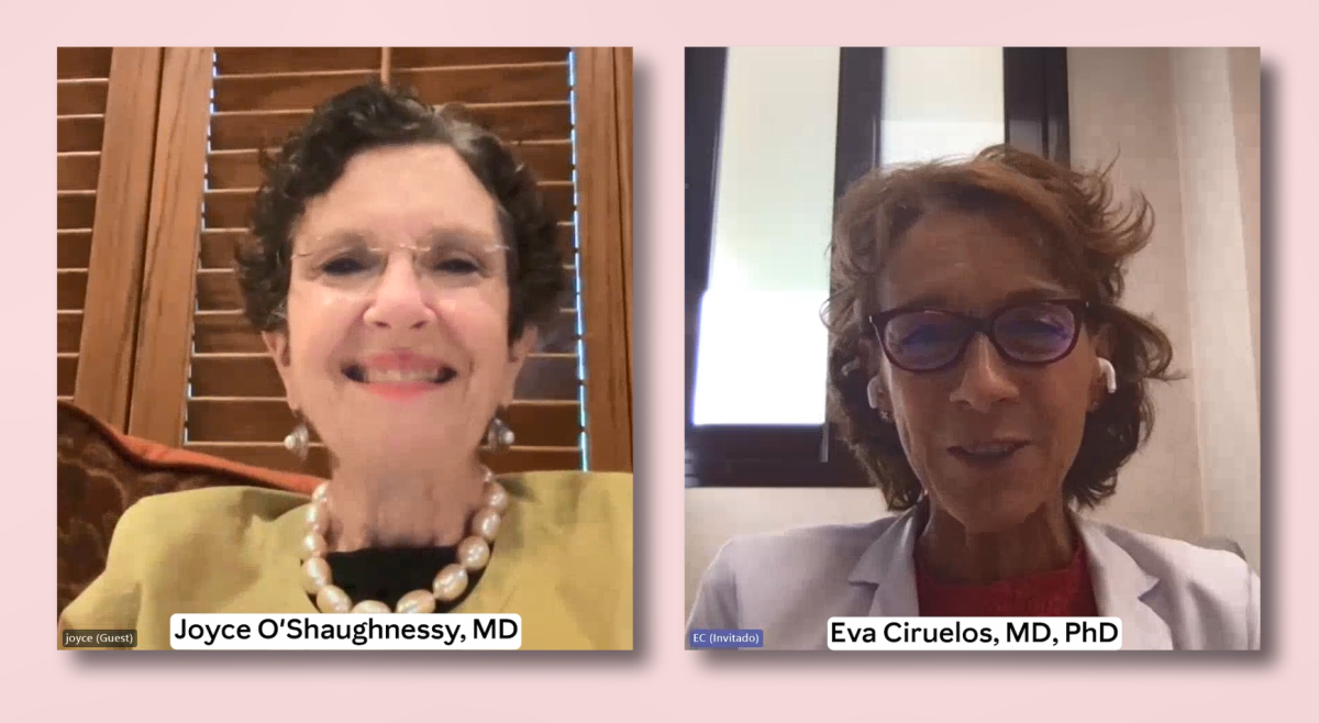 Both doctors in a virtual meeting