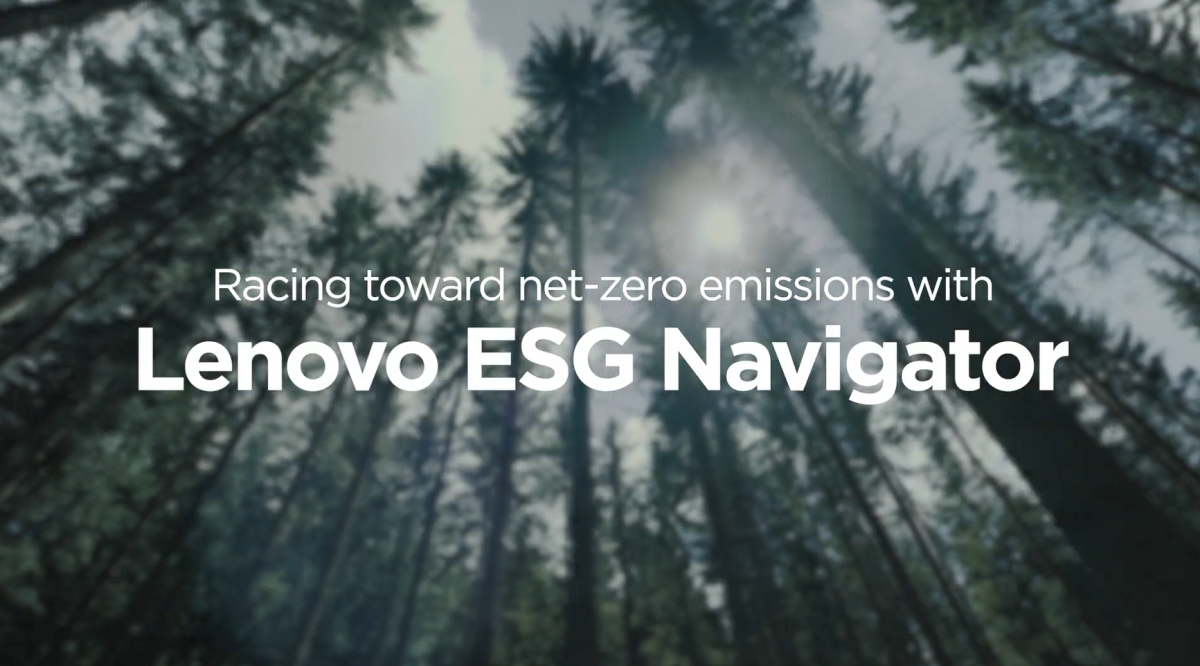 "Racing towards net-zero emissions with Lenovo ESG Navigator"