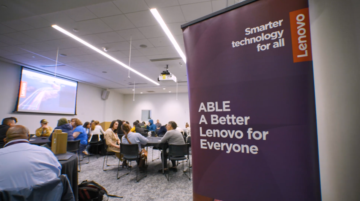 A banner "ABLE A better Lenovo for Everyone."