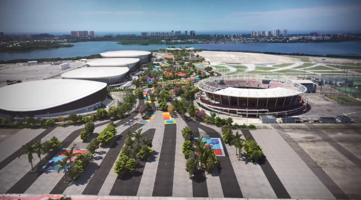 Aerial view of the Rio Olympic park