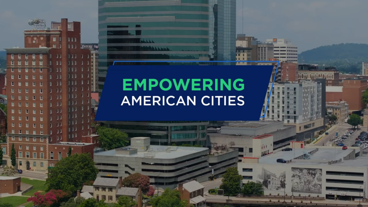 Empowering American Cities, with City background