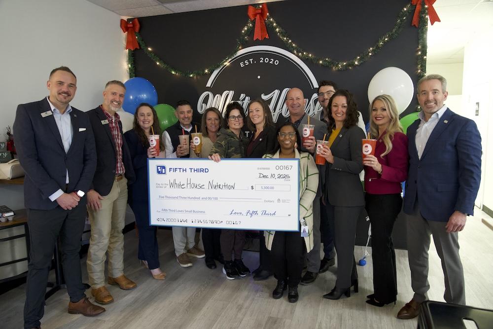 White House Nutrition receiving grant check from Fifth Third