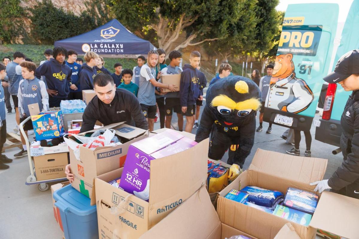 LA Galaxy hosted critical fire relief supply drives.