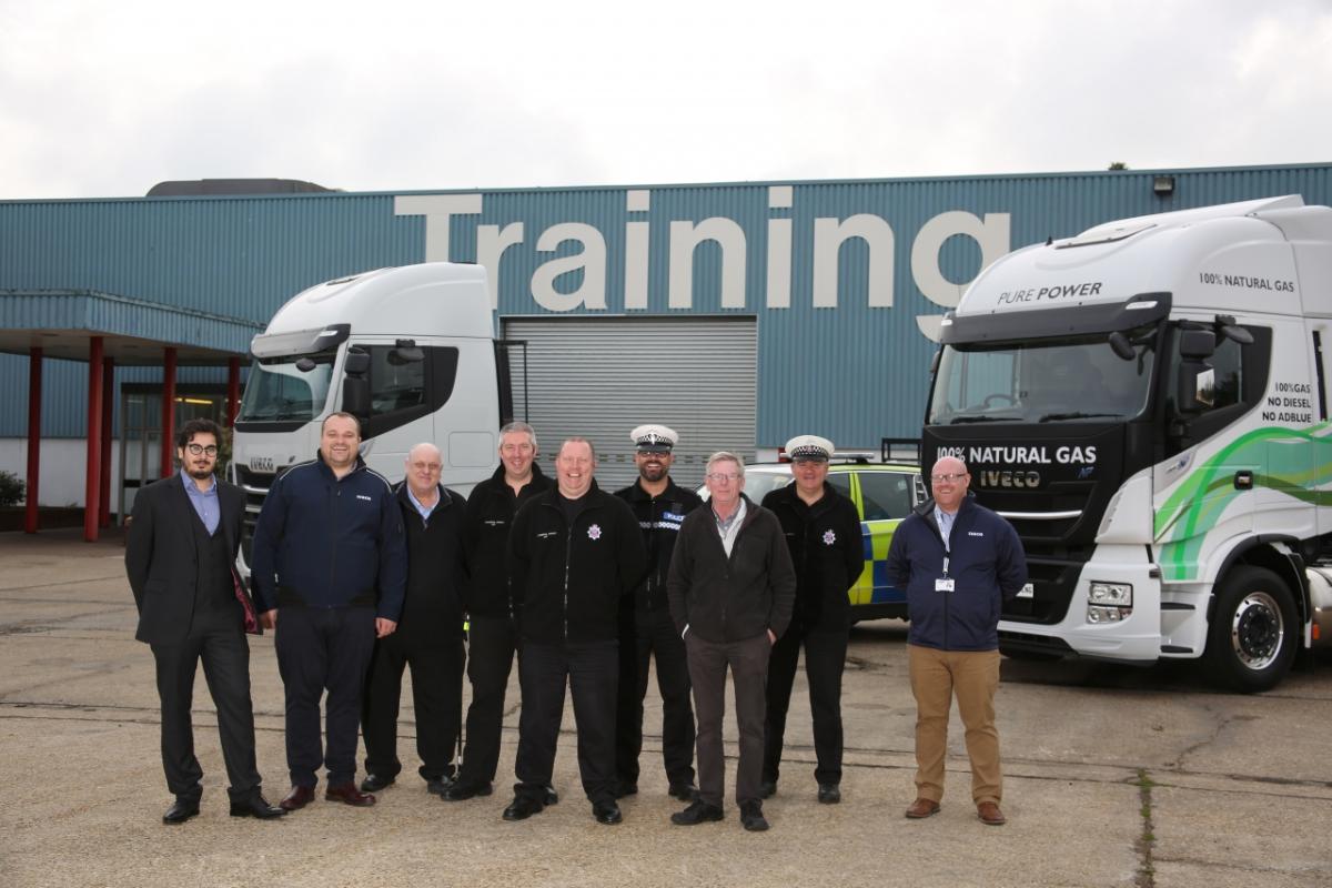Essex Police’s Commercial Vehicle Unit, one of the UK’s largest, attend an LNG training session.