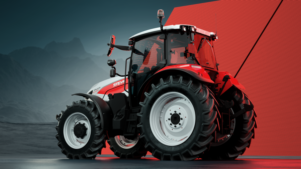 side view of a tractor 