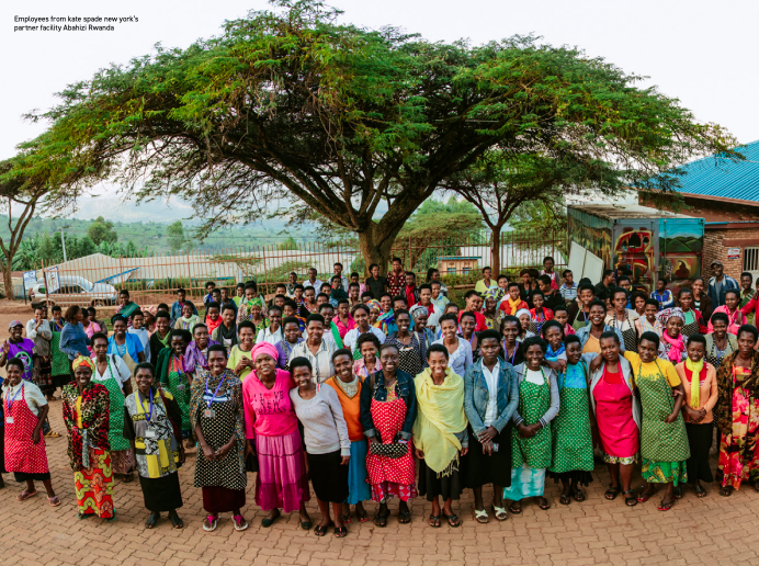 Employees from kate spade new york's partner facility Abahizi Rwanda