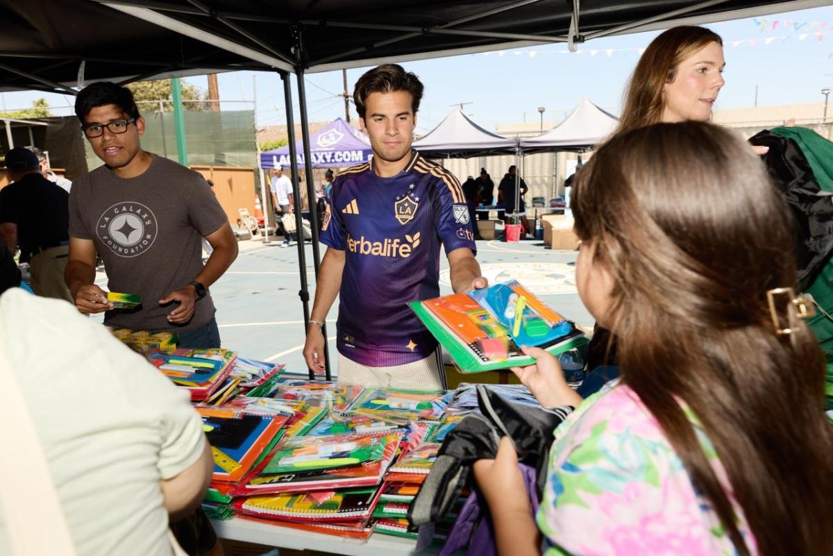 LA Galaxy midfielder Riqui Puig helped equip students in South Los Angeles for success.