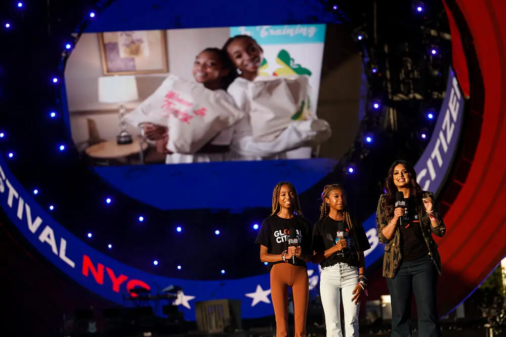 Speakers on stage at Global Citizen Festival