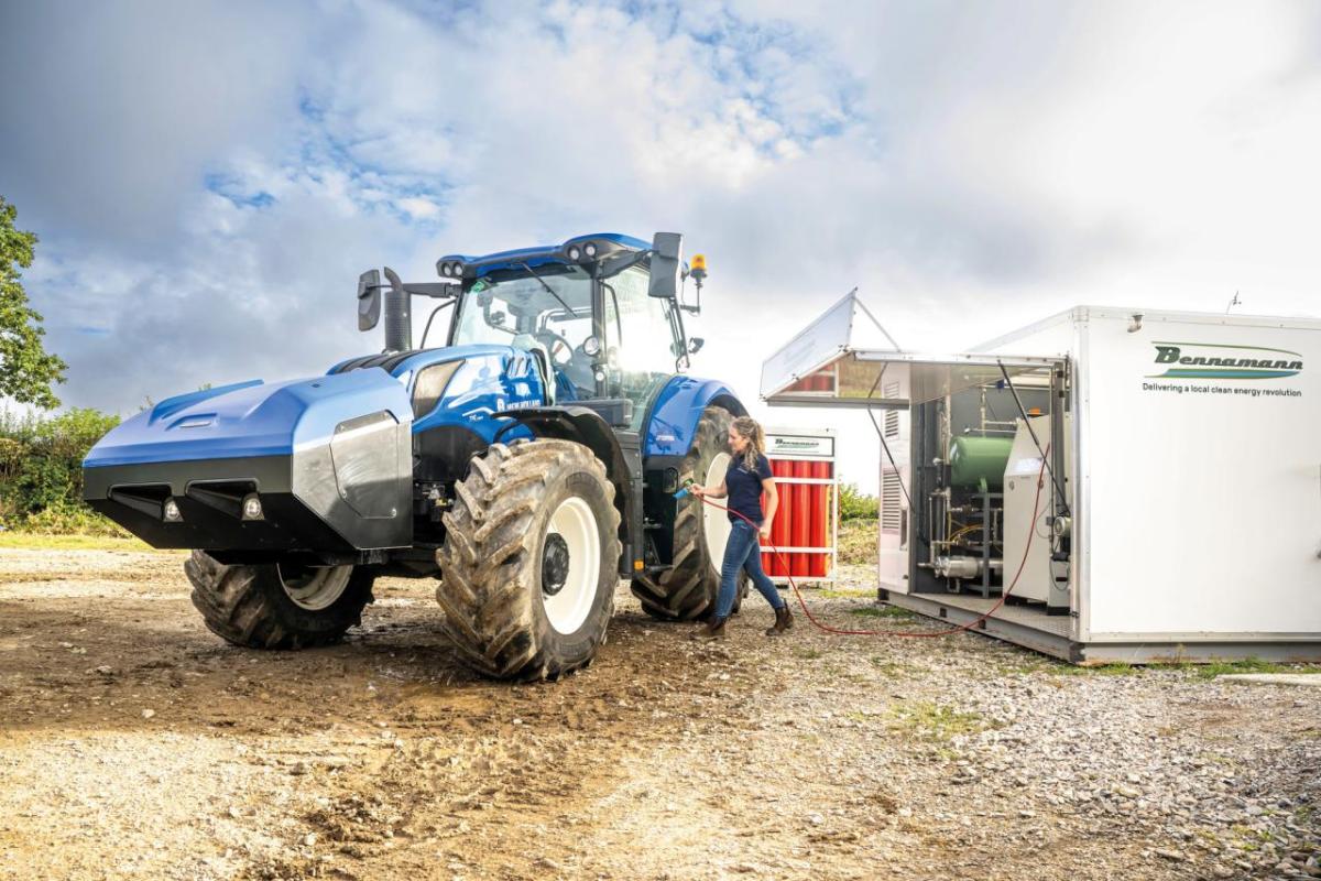 Blue tractor