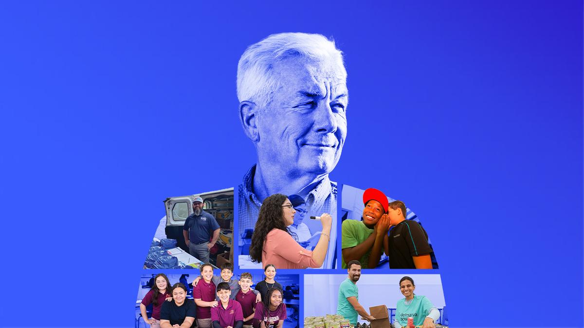 A collage showing multiple people working together