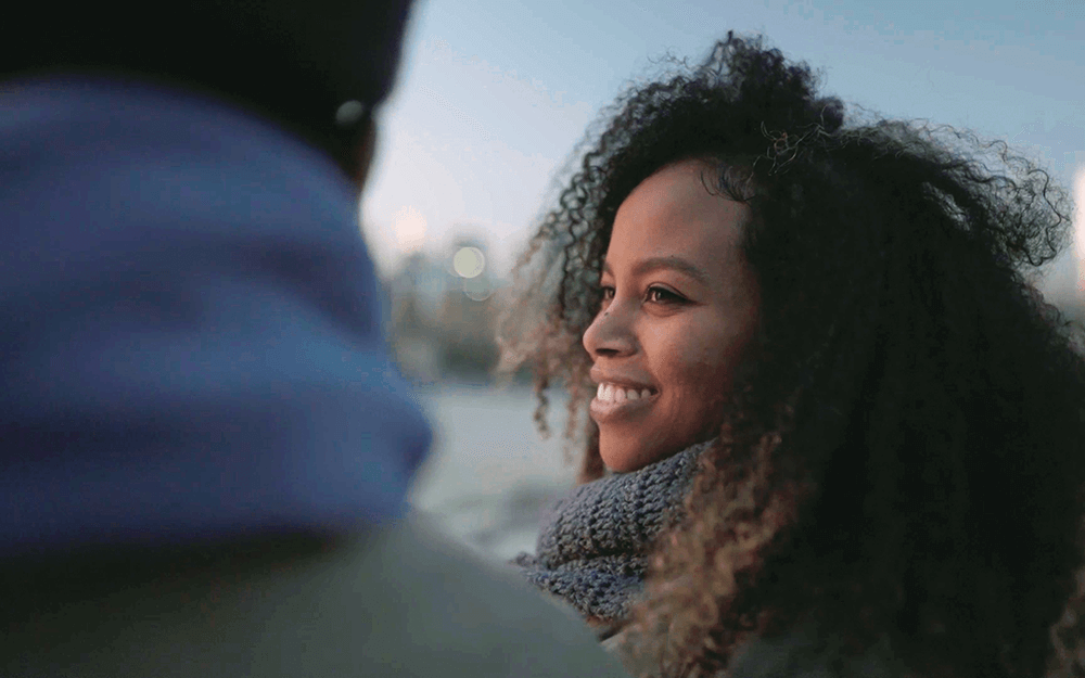 woman smiling